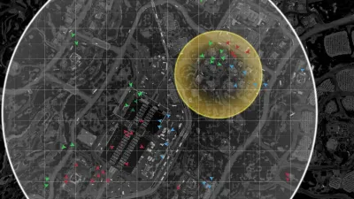 WARDOGS tactical map showing the yellow Control Zone over an industrial valley