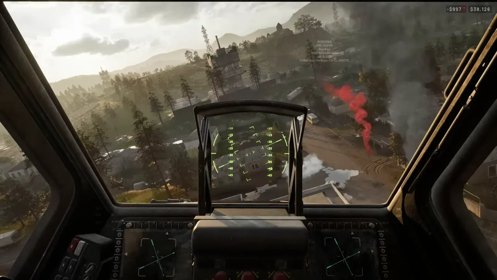 WARDOGS gunner view with an enemy target marked